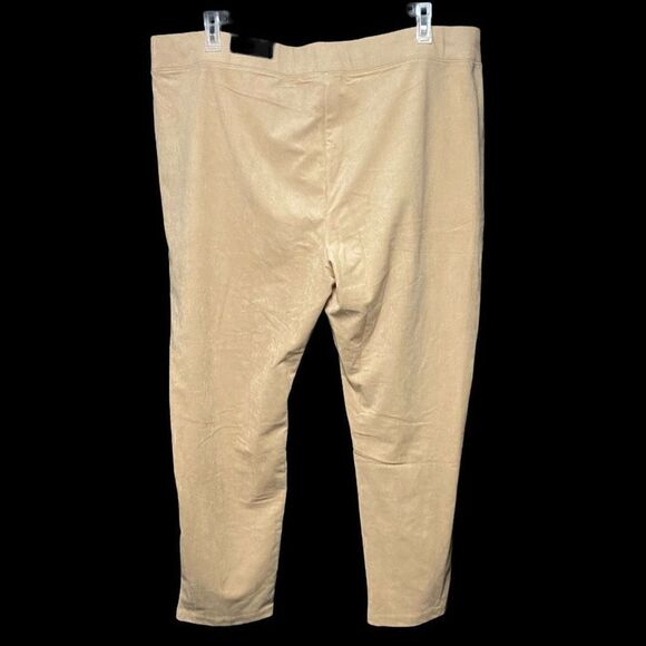 Chico’s Faux Suede Tan Ankle Pants - Picture 2 of 9